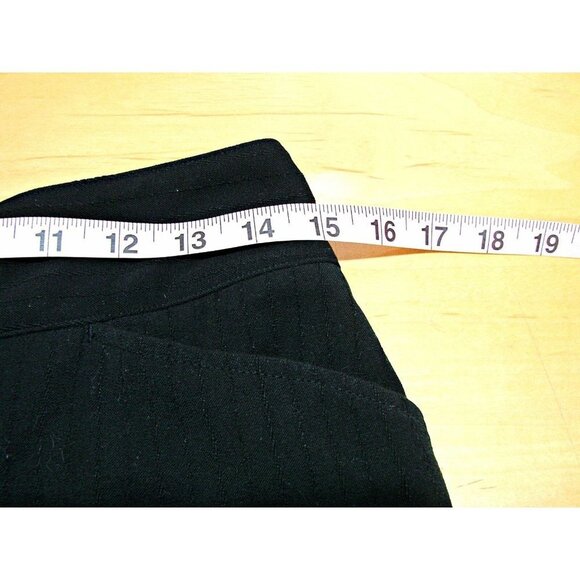 Max Studio Womens Black on Black Pin Striped Career Dress Pants Pockets Size 6 - Picture 4 of 12